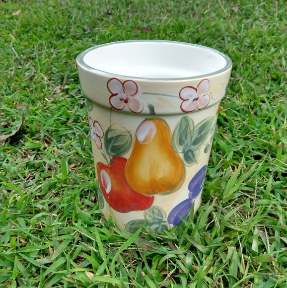 Ceramic Crock Utensil Holder by Home - Picture 1 of 4